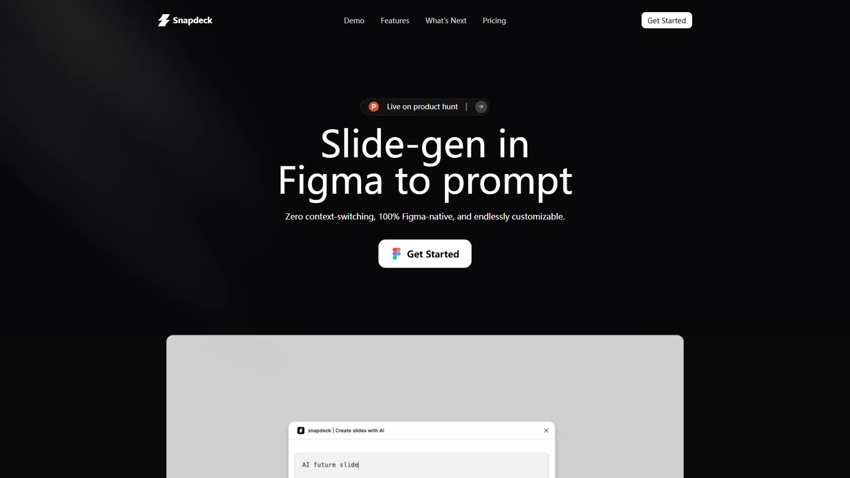 Screenshot or logo of snapdeck for figma tool