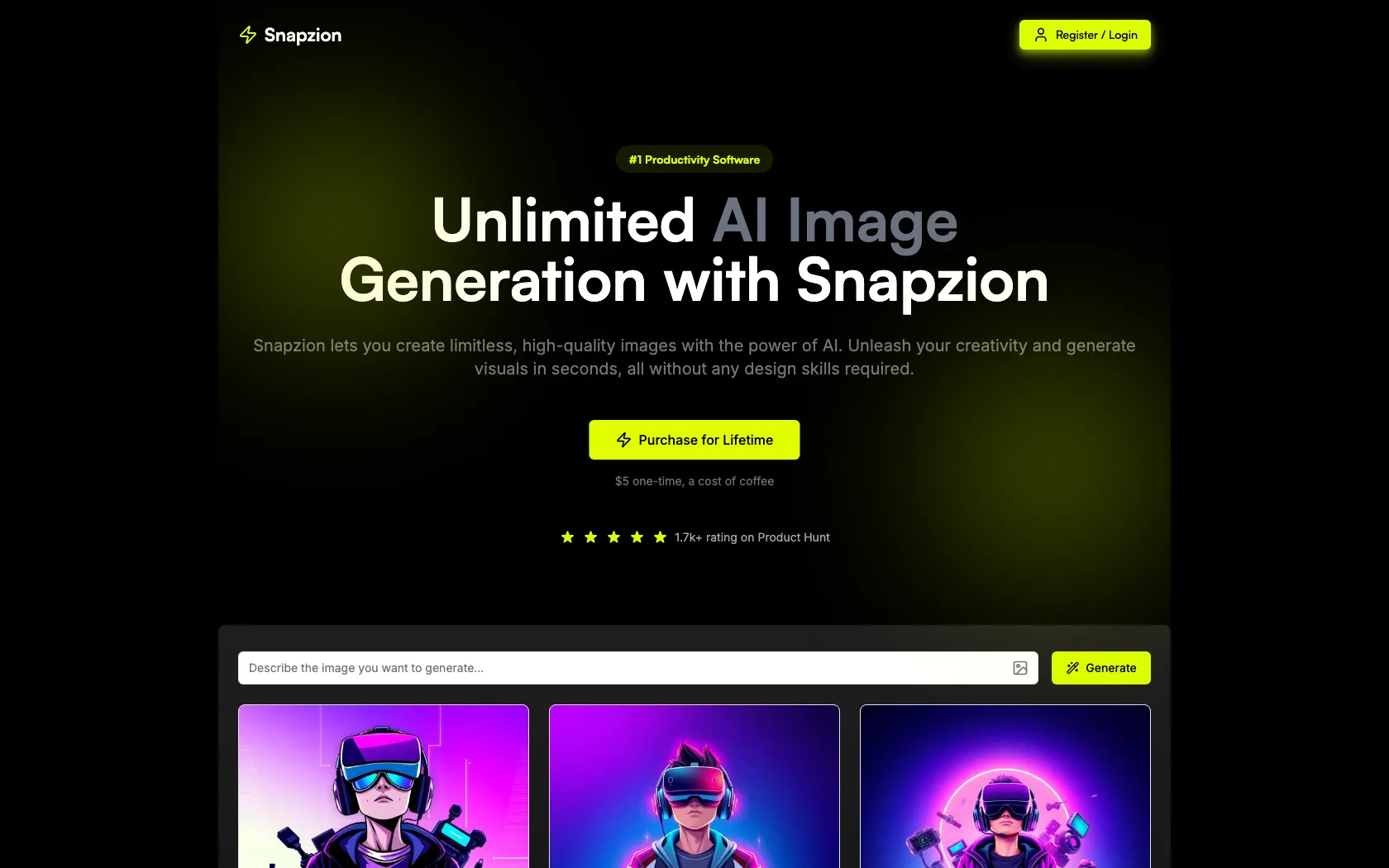 Screenshot or logo of Snapzion tool