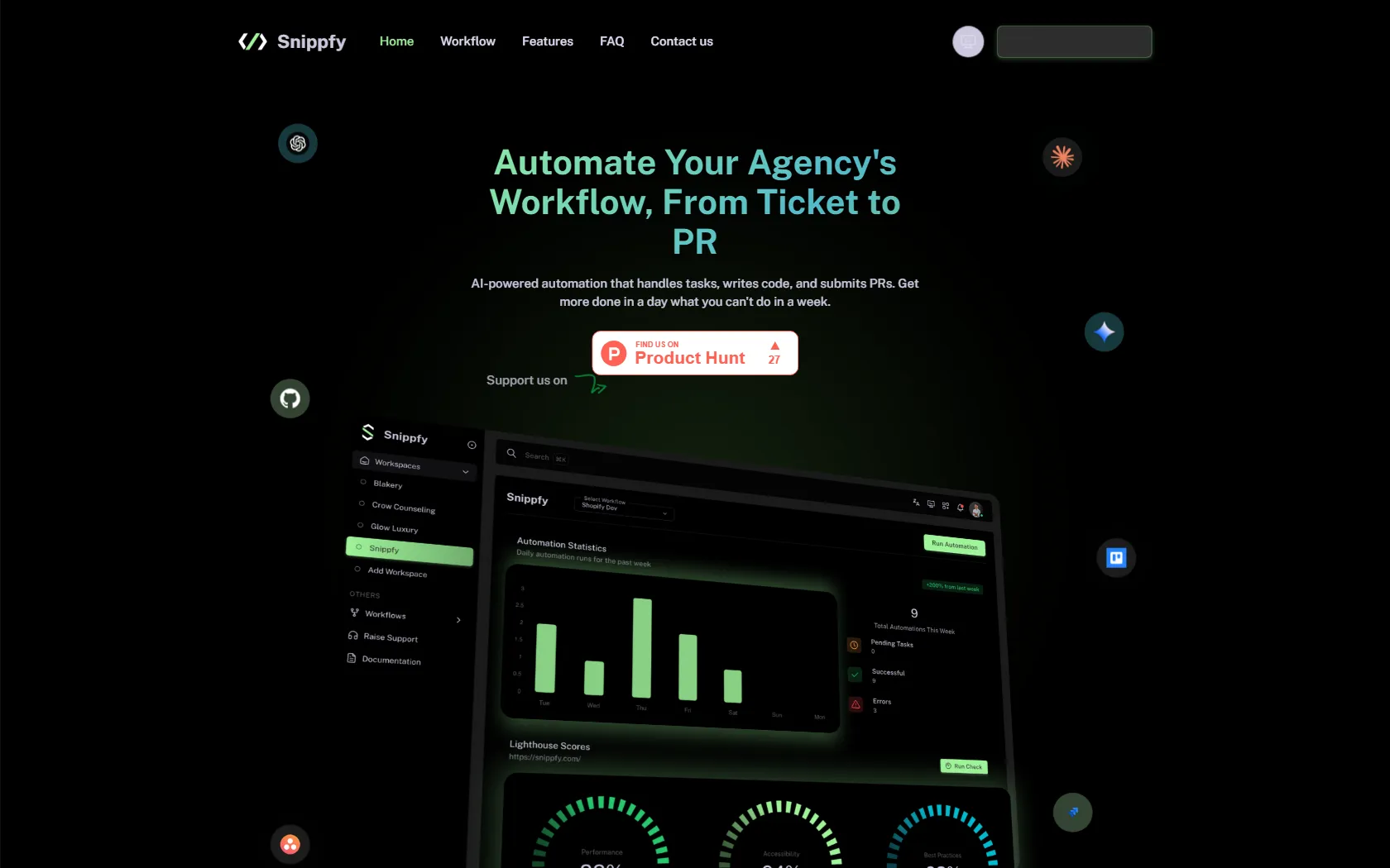 Screenshot or logo of Snippfy tool