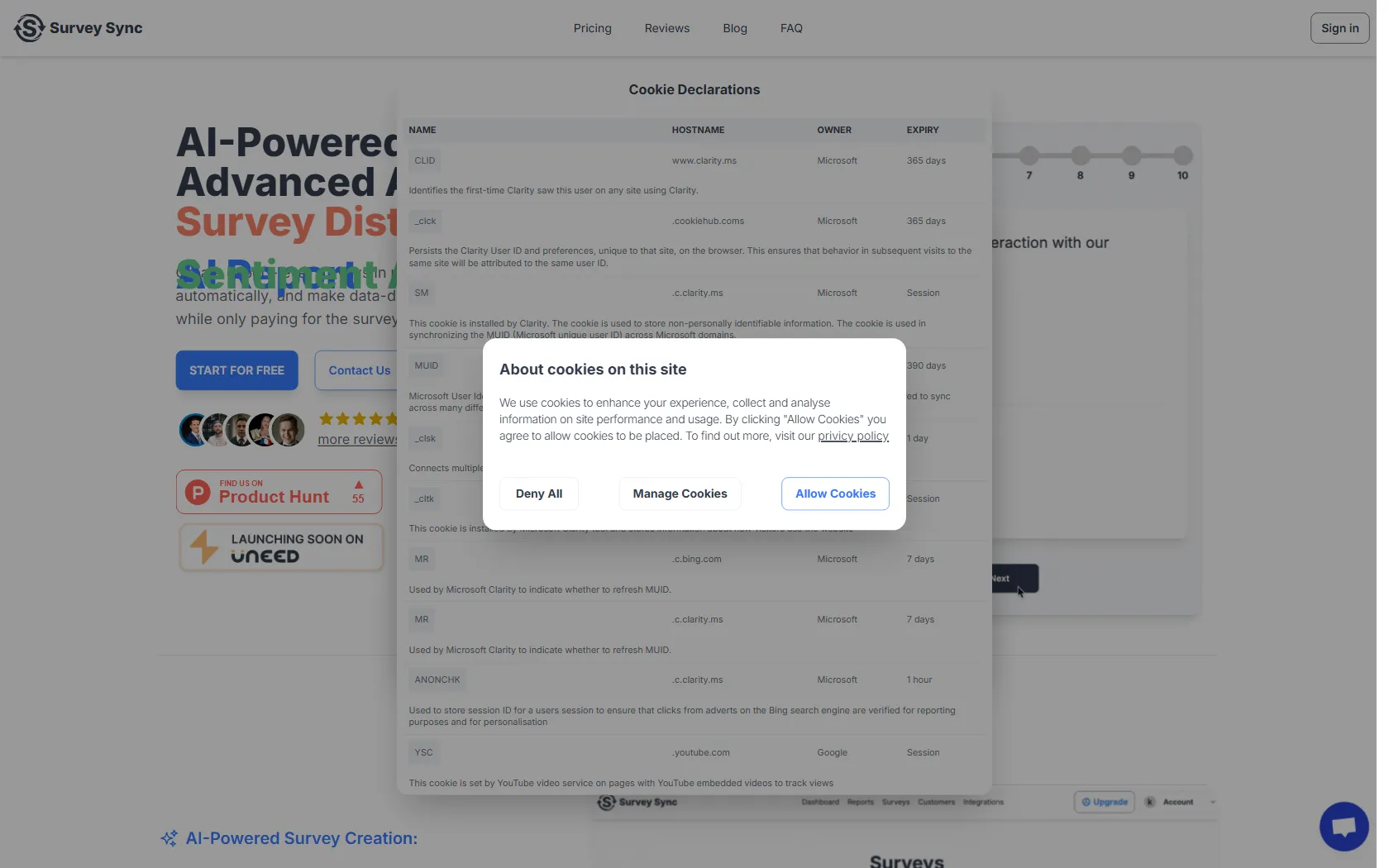 Survey Sync screen shot