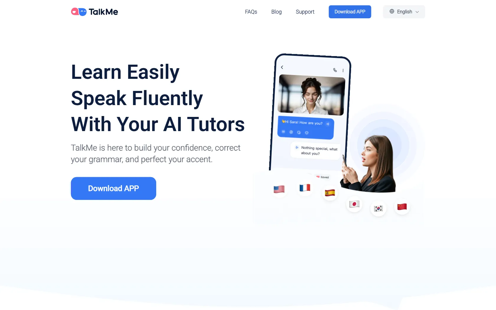 Screenshot or logo of TalkMe tool
