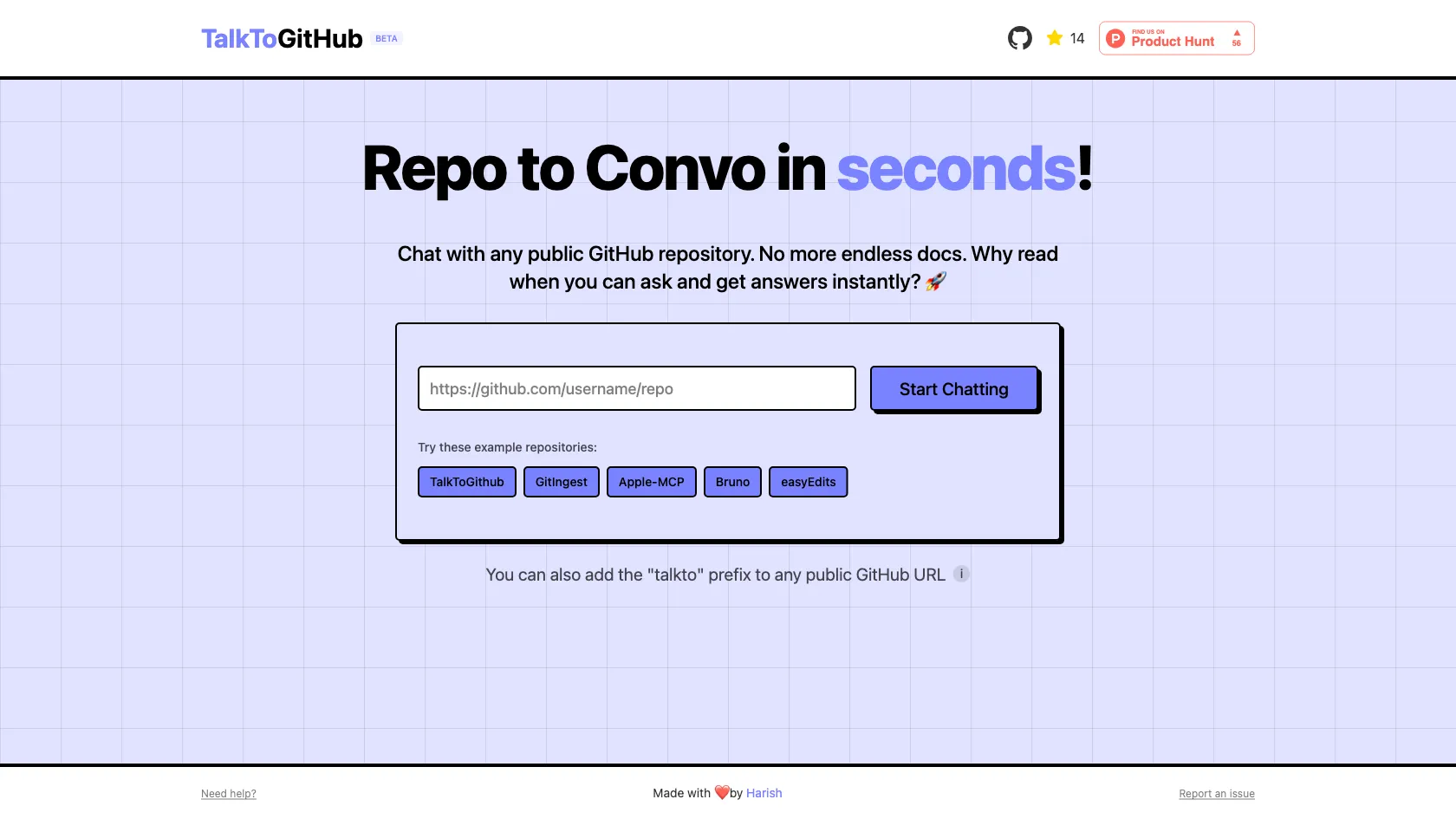 Screenshot or logo of TalkToGitHub tool