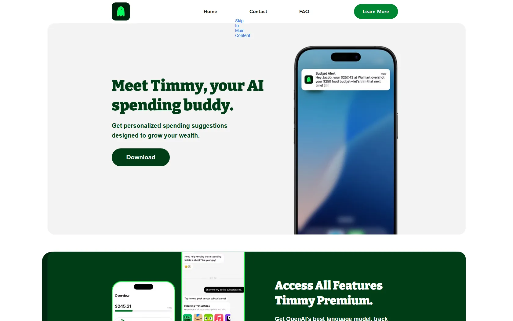 Screenshot or logo of Timmy tool