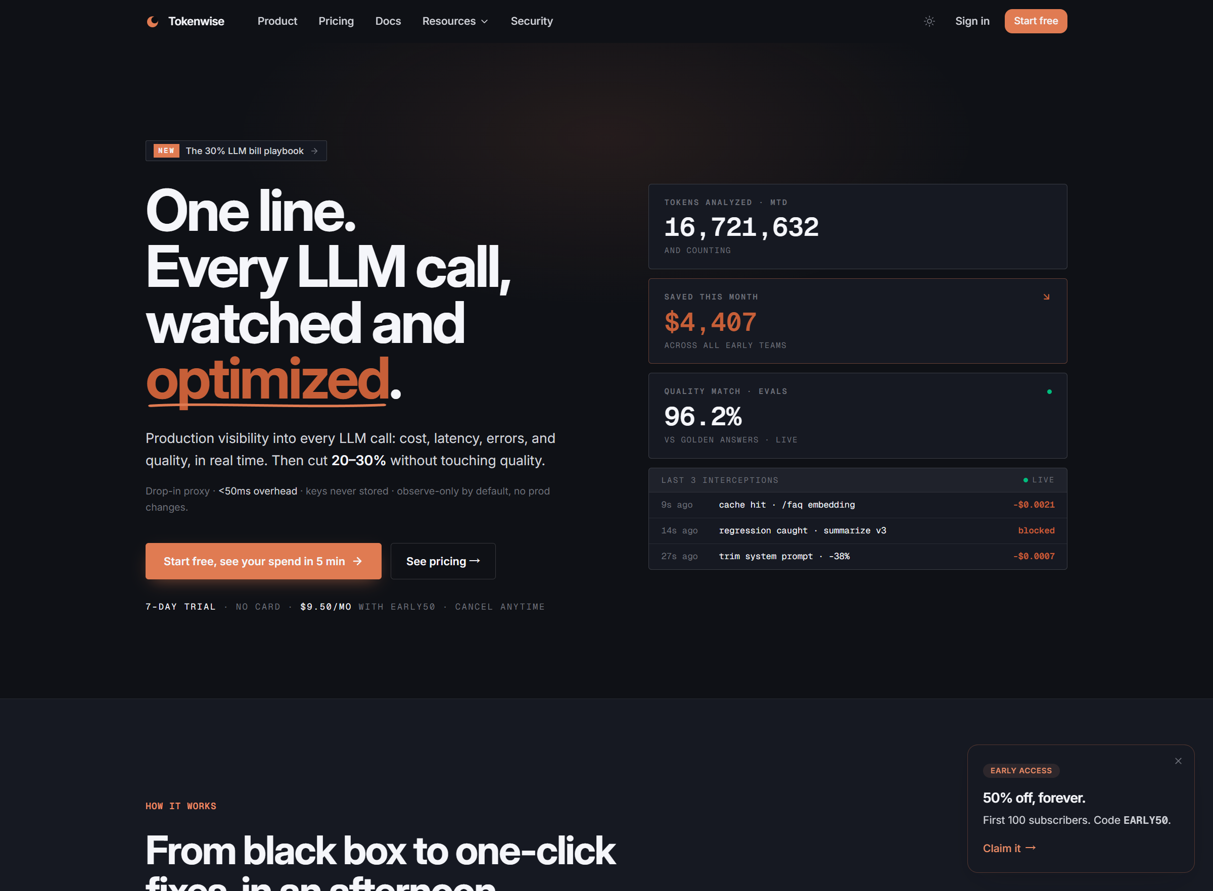 Screenshot or logo of Tokenwise tool