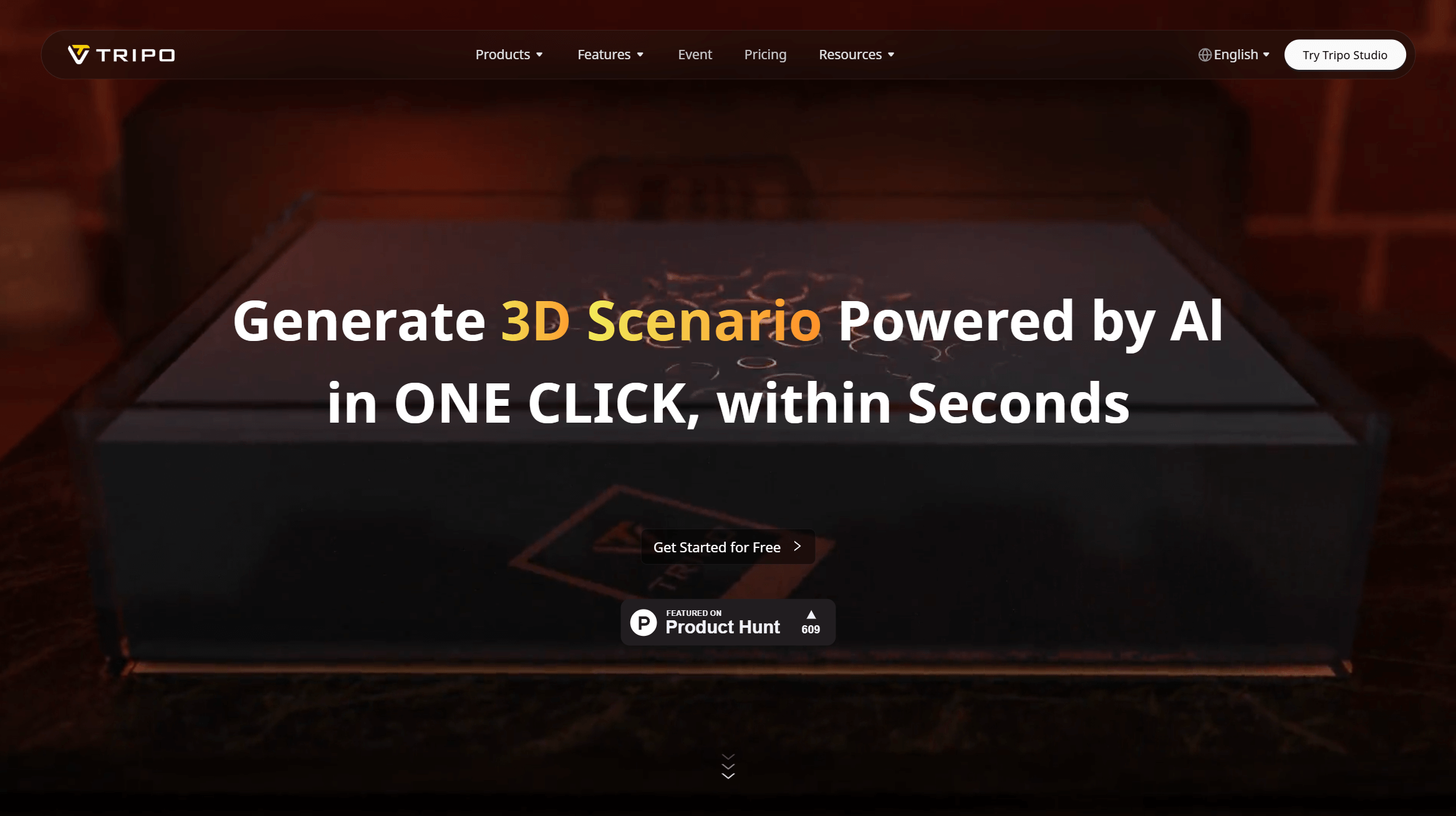 Screenshot or logo of Tripo AI tool