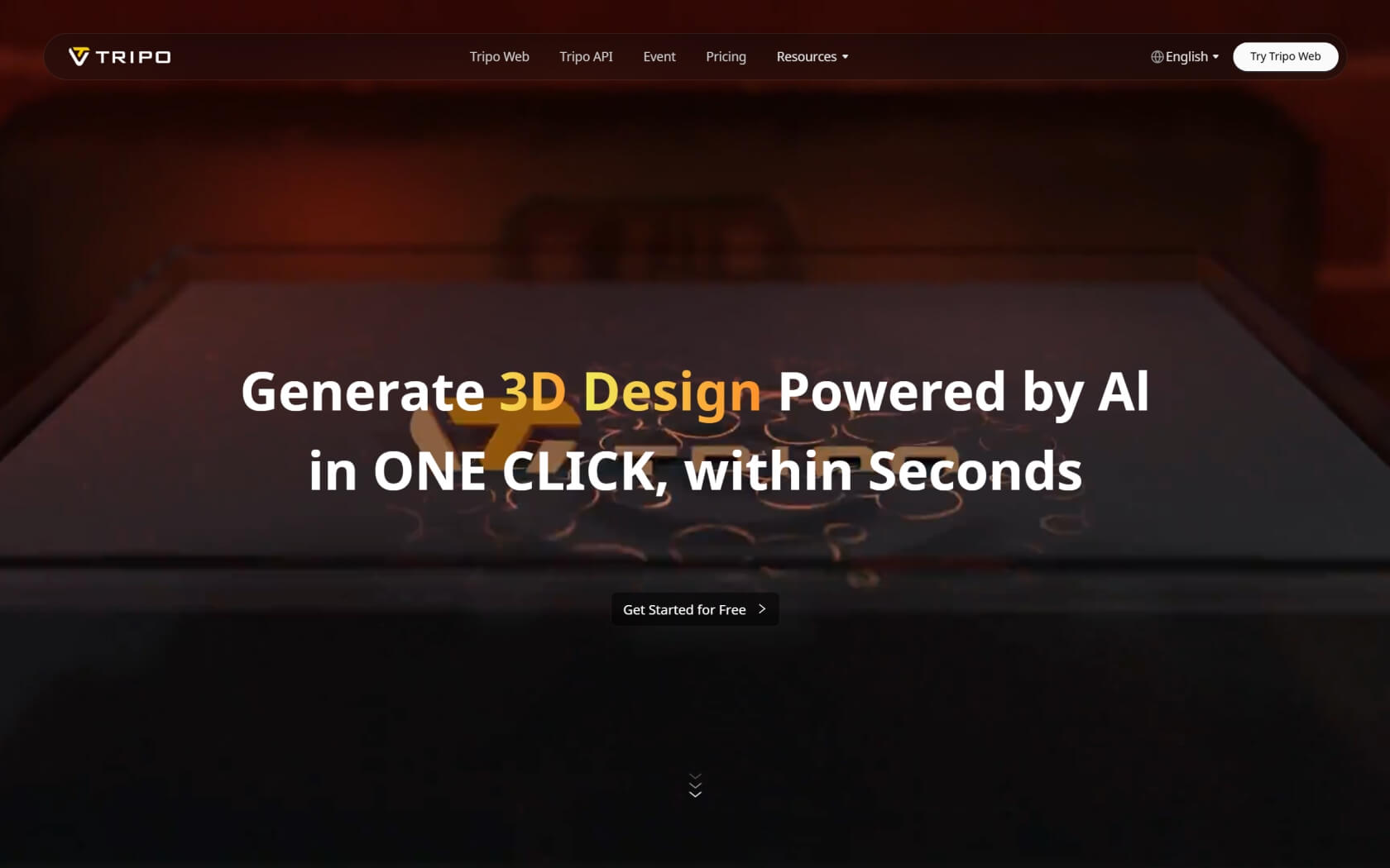 Screenshot or logo of Tripo AI tool
