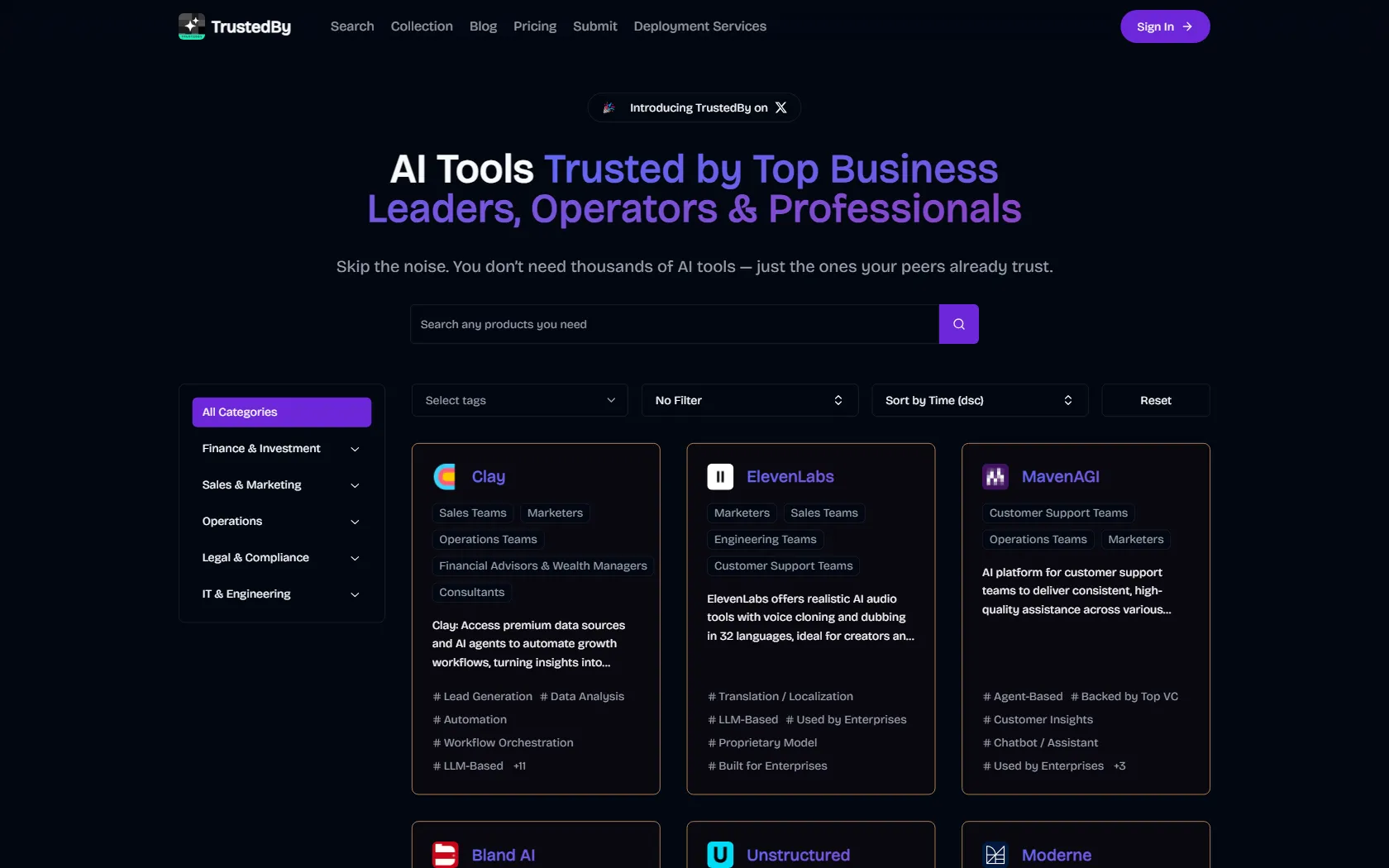 TrustedBy screen shot