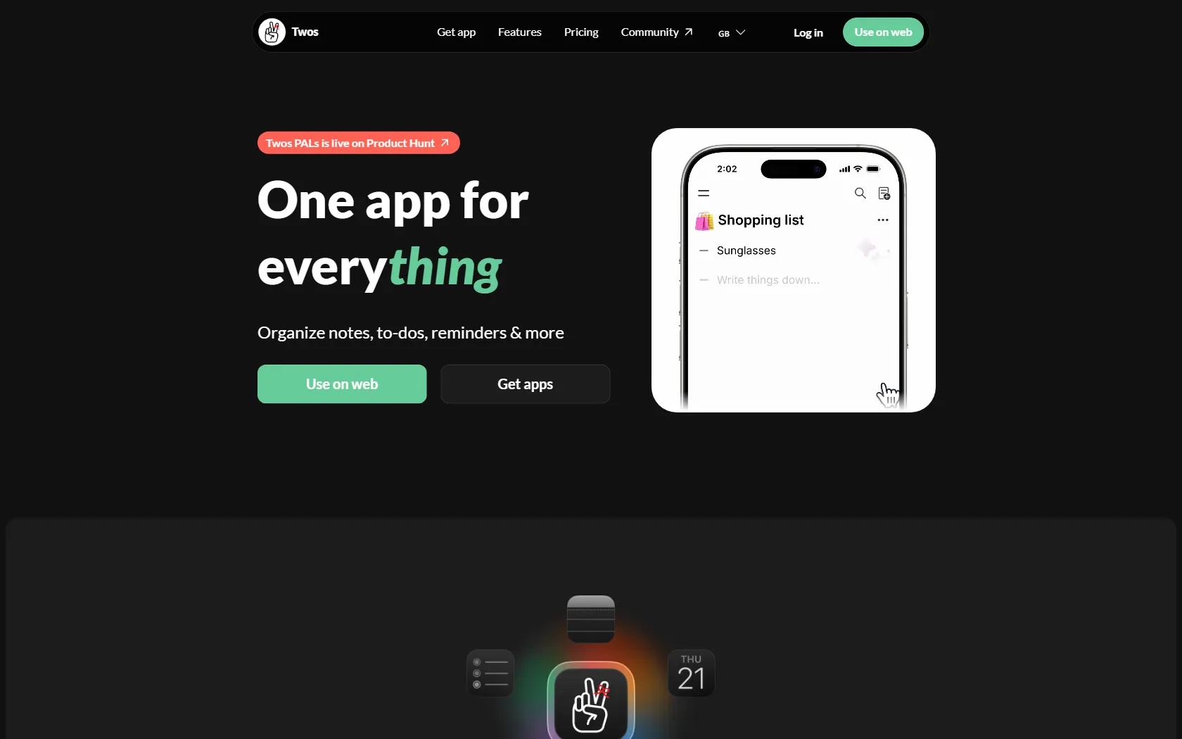 Screenshot or logo of Twos tool
