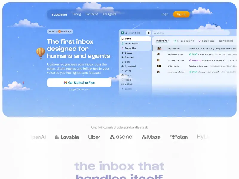 Screenshot or logo of Upstream tool