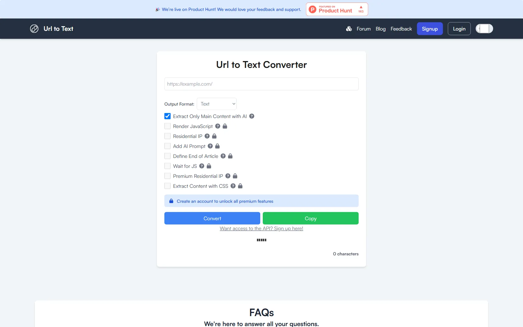 Screenshot or logo of URLtoText tool
