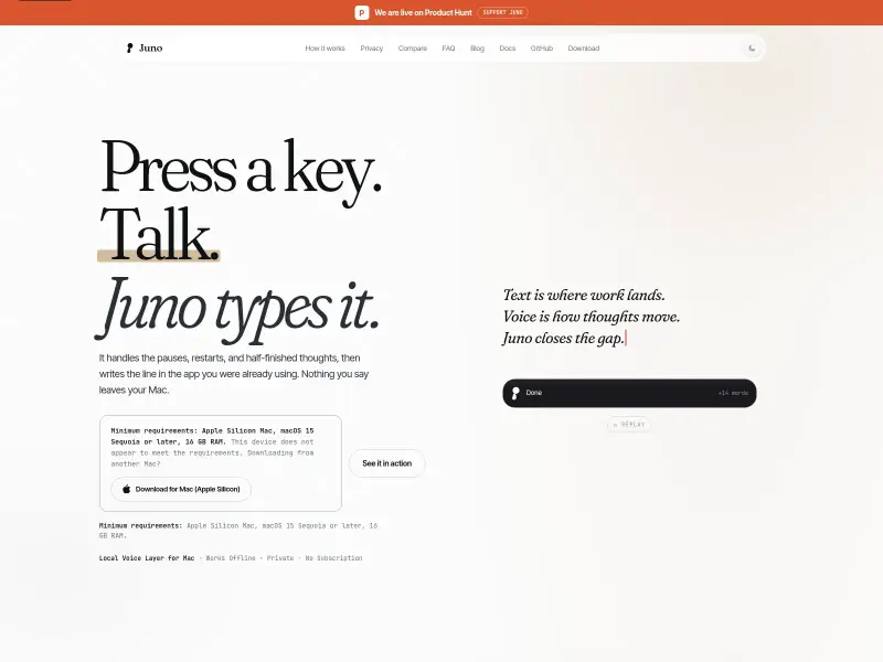Screenshot or logo of Juno tool