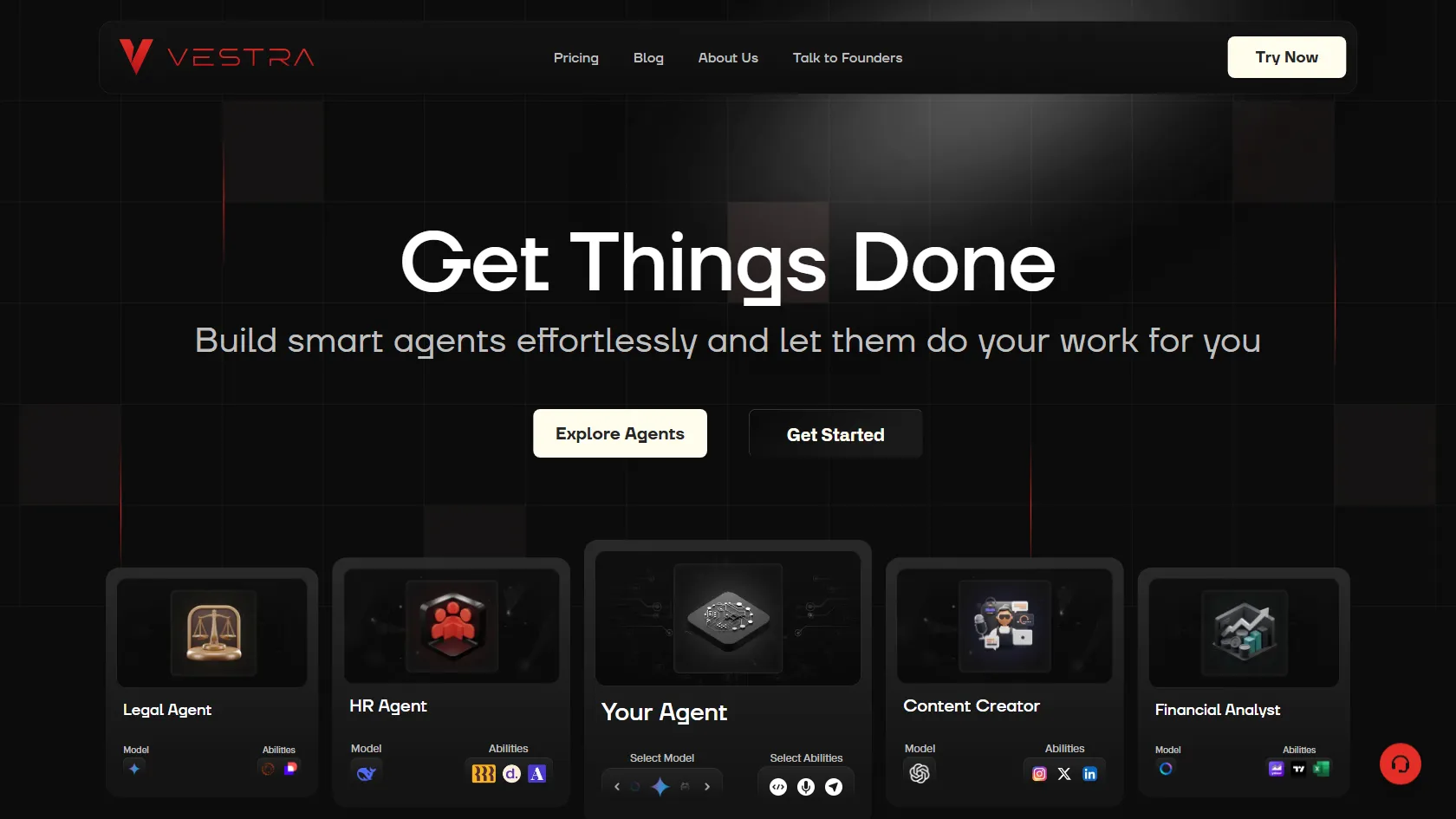 Screenshot or logo of Vestra tool