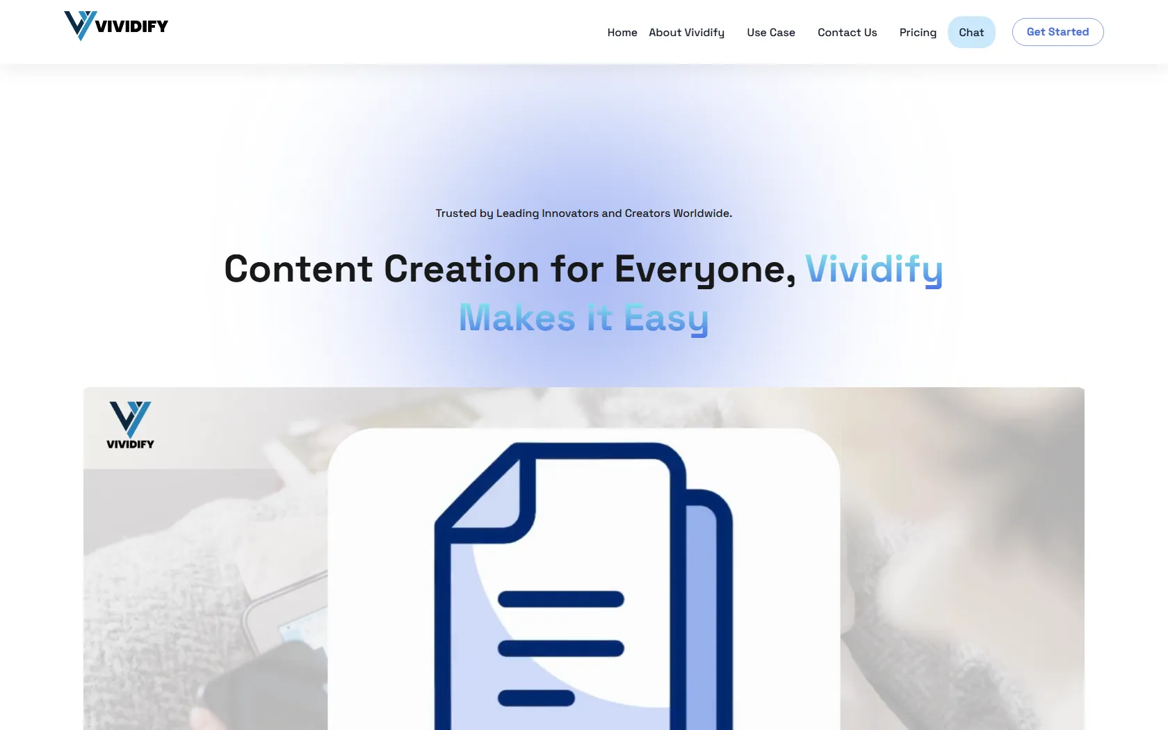 Screenshot or logo of VIVIDIFY tool