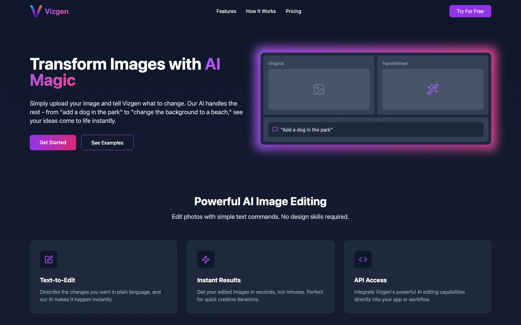 Screenshot or logo of VizgenAI tool