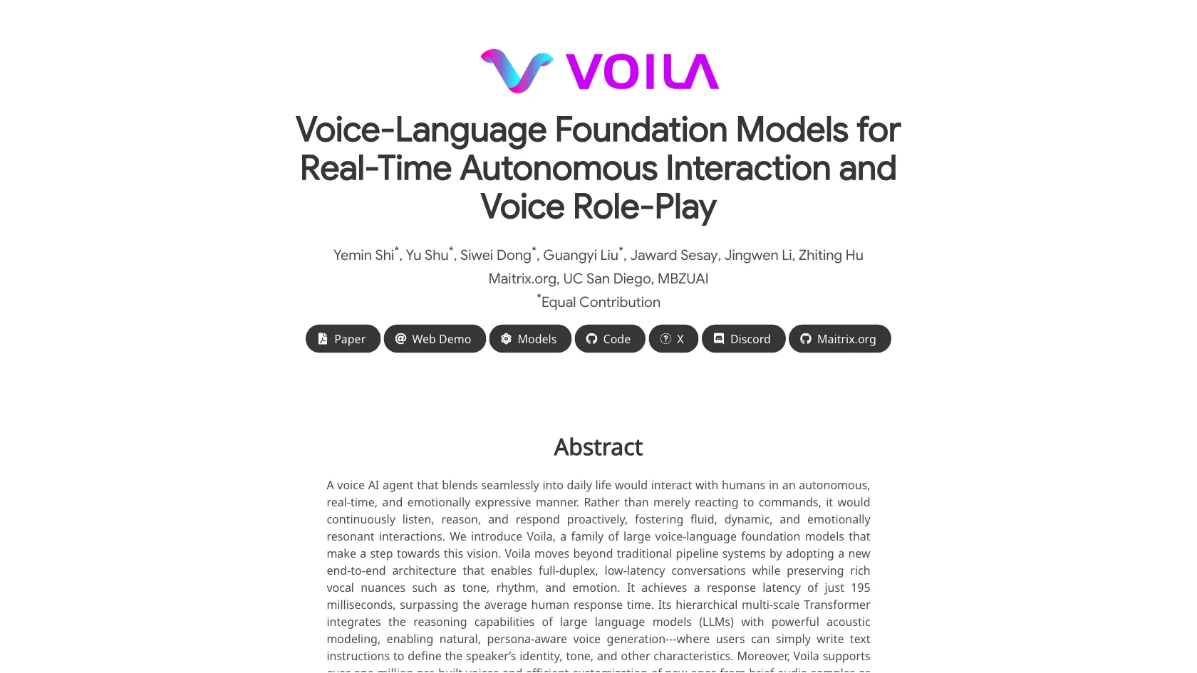 Screenshot or logo of Voila tool