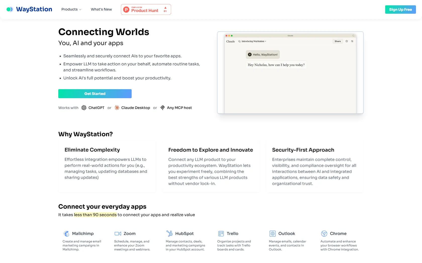 Screenshot or logo of WayStation tool