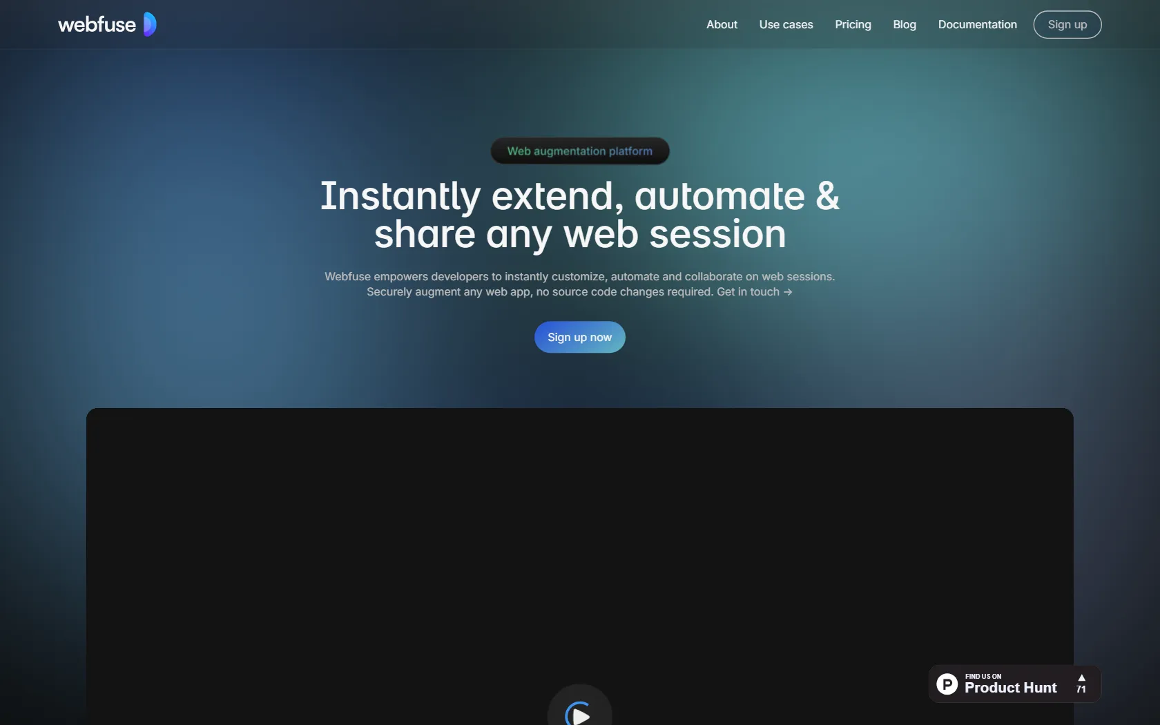 Screenshot or logo of Webfuse tool