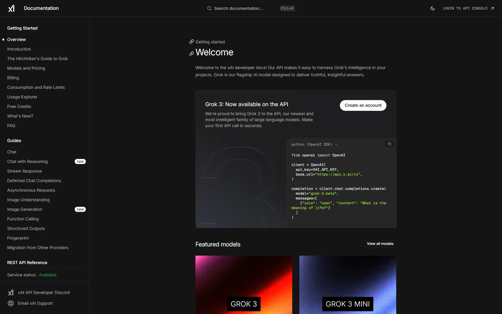 xAI screen shot